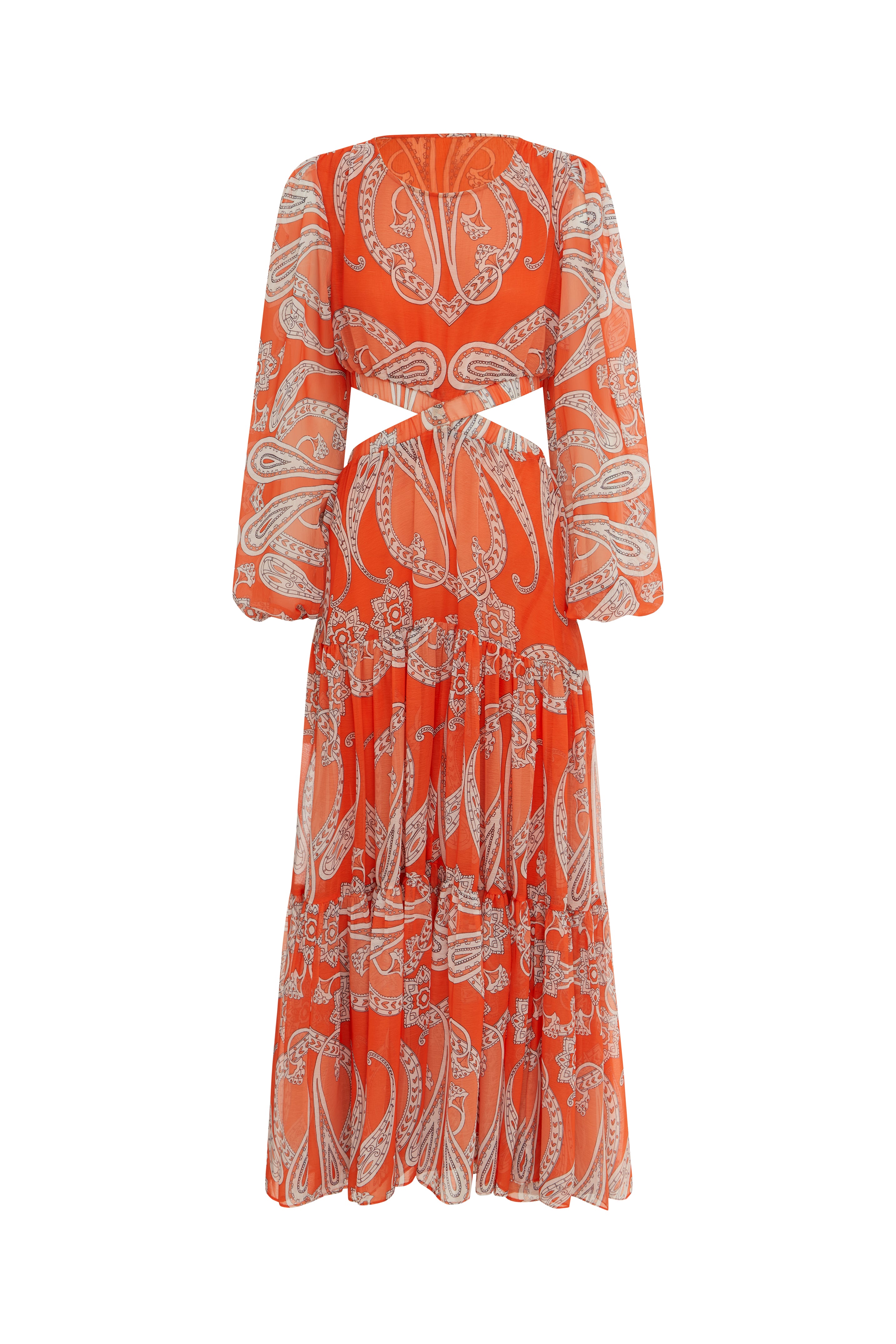 Marrakesh Sunset Orange Paisley Dress