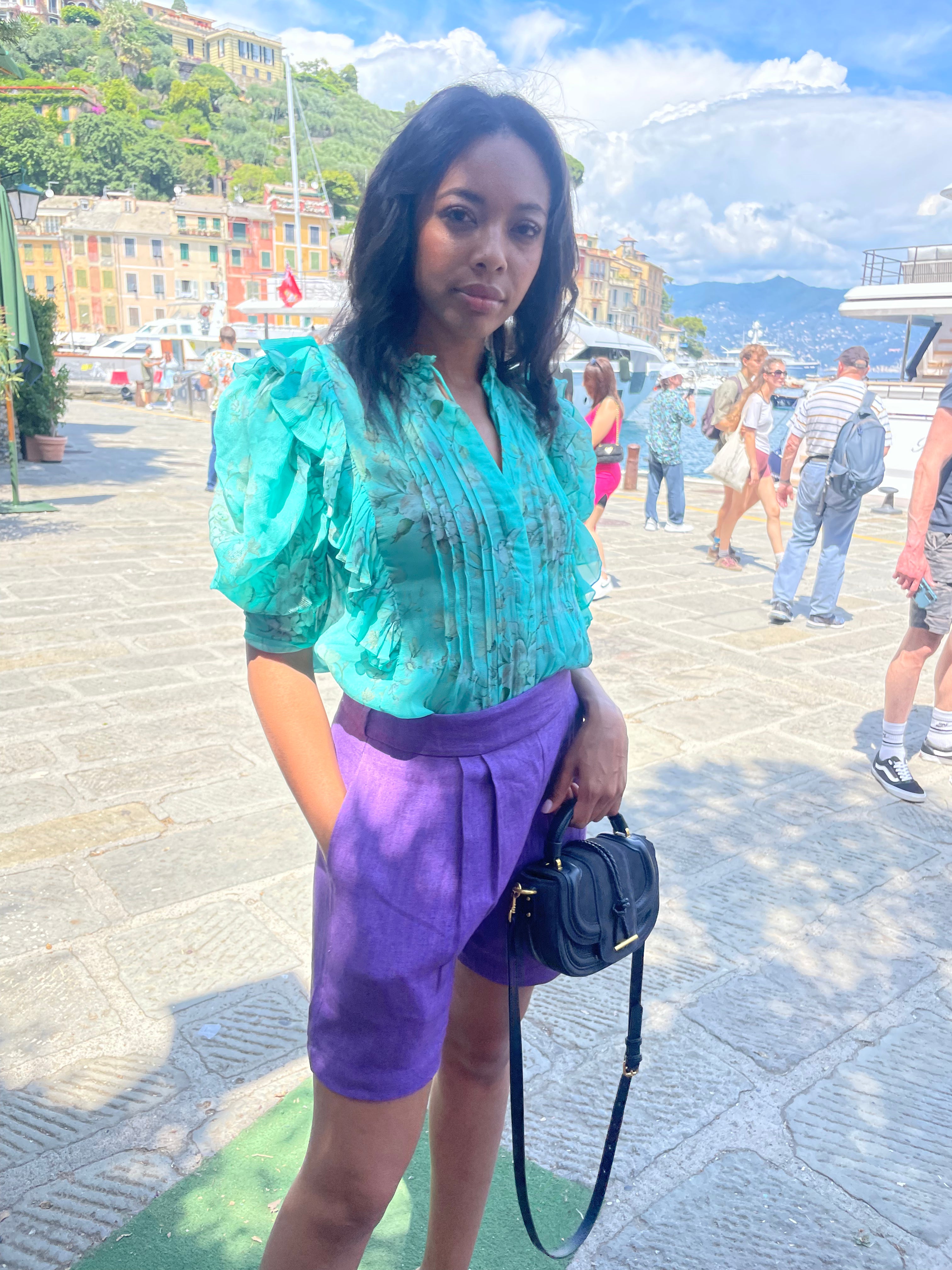 Santorini Short | Solid Purple