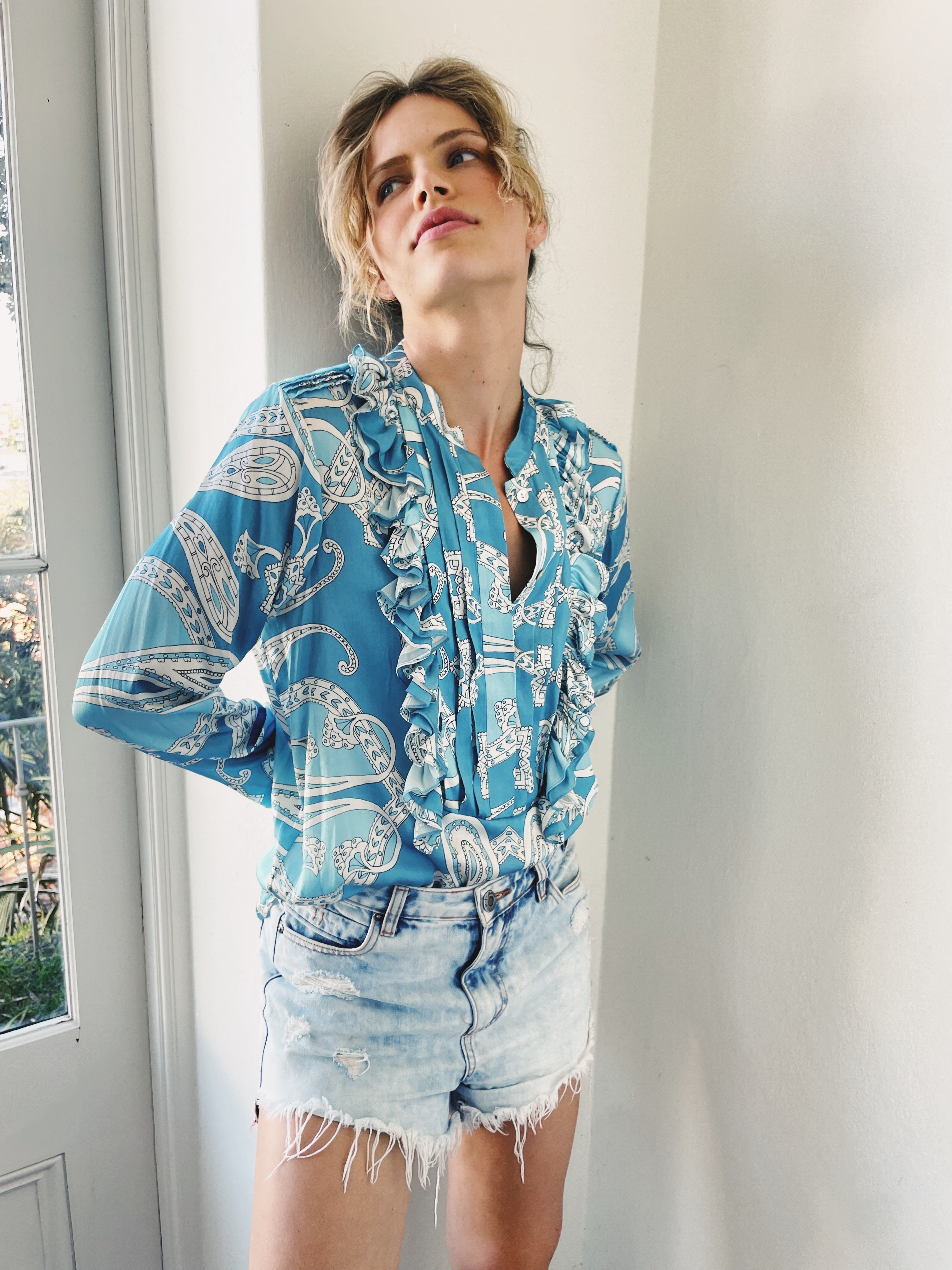 Bellagio Blouse | Blue Paisley