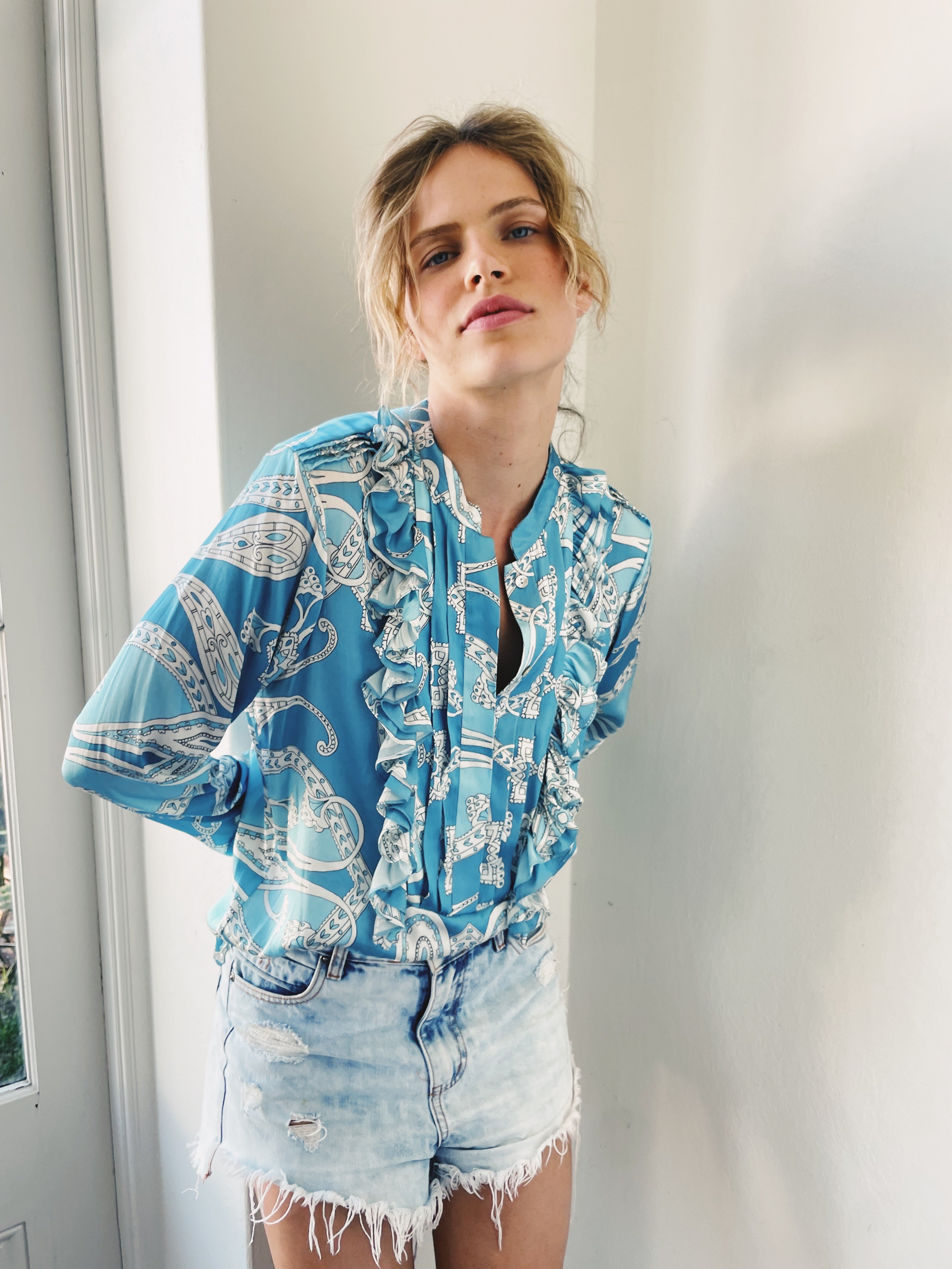Bellagio Blouse | Blue Paisley