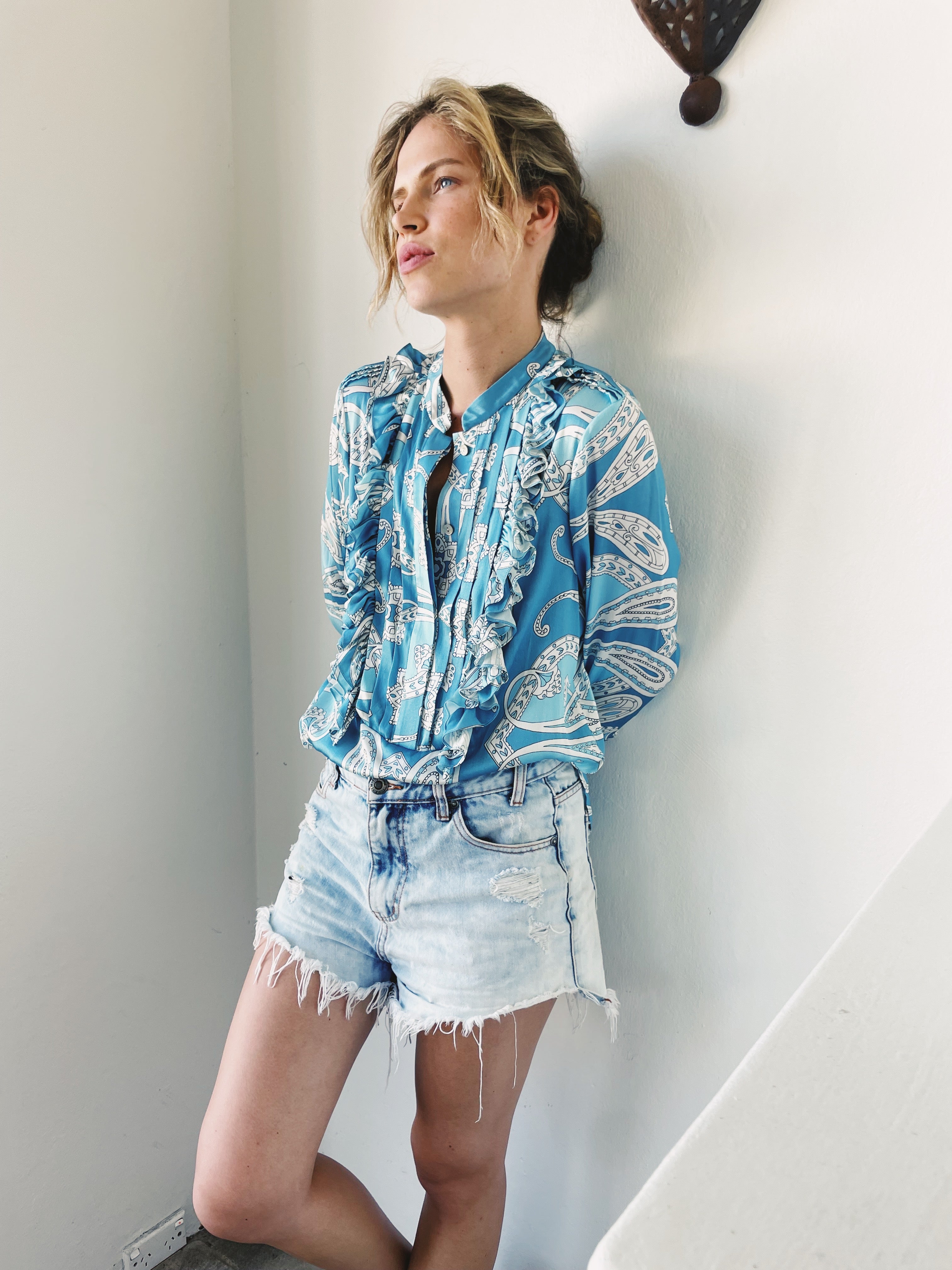 Bellagio Blouse | Blue Paisley