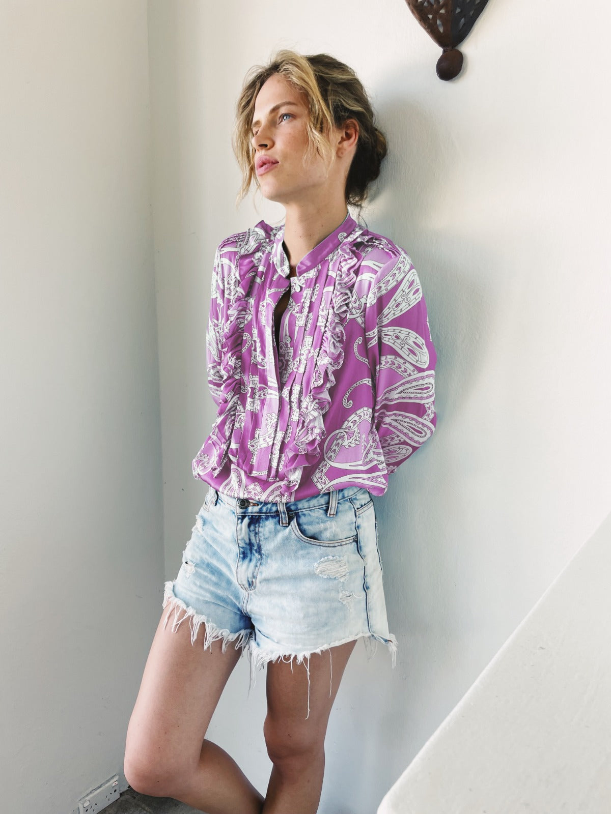 Bellagio Blouse | Lavender Paisley