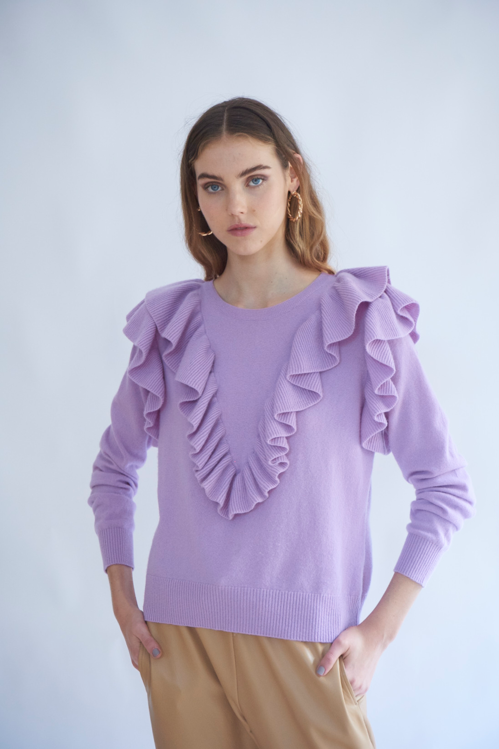 Seraphine Cashmere Sweater in Lavender