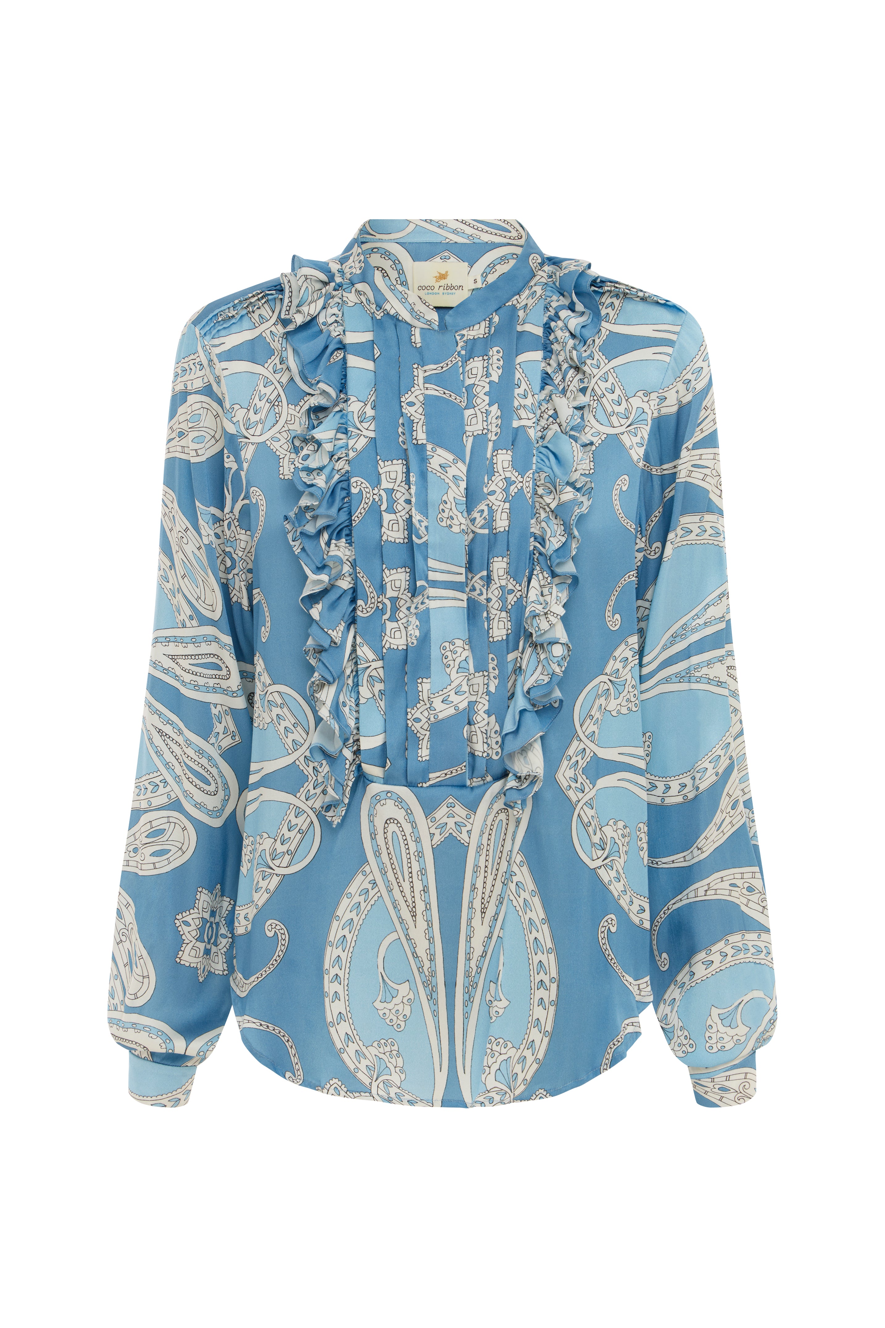 Bellagio Blouse in Blue Paisley