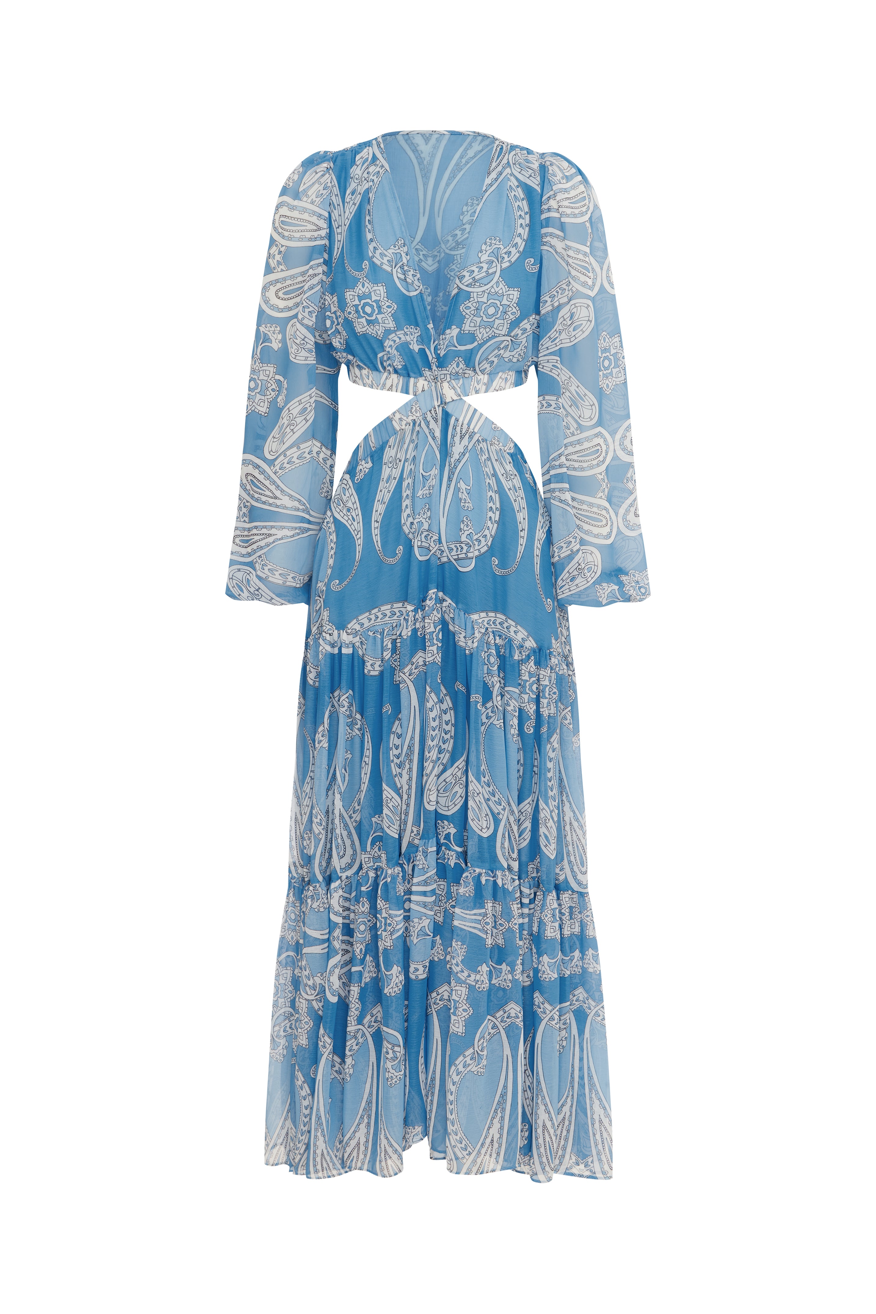 See You In St. Tropez Maxi Dress Blue Paisley