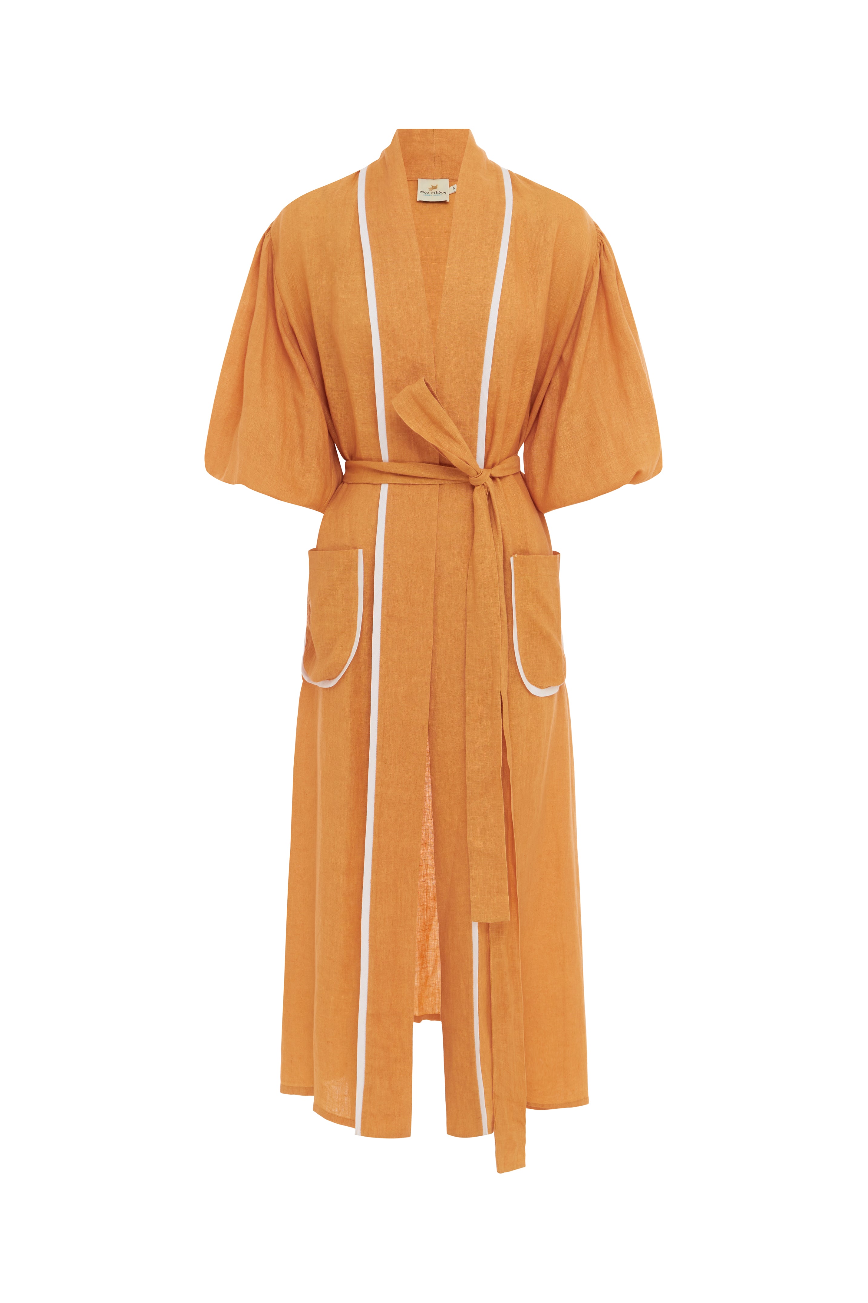 Cape Amarin Long Beach-to-Bar Robe in Solid Toffee