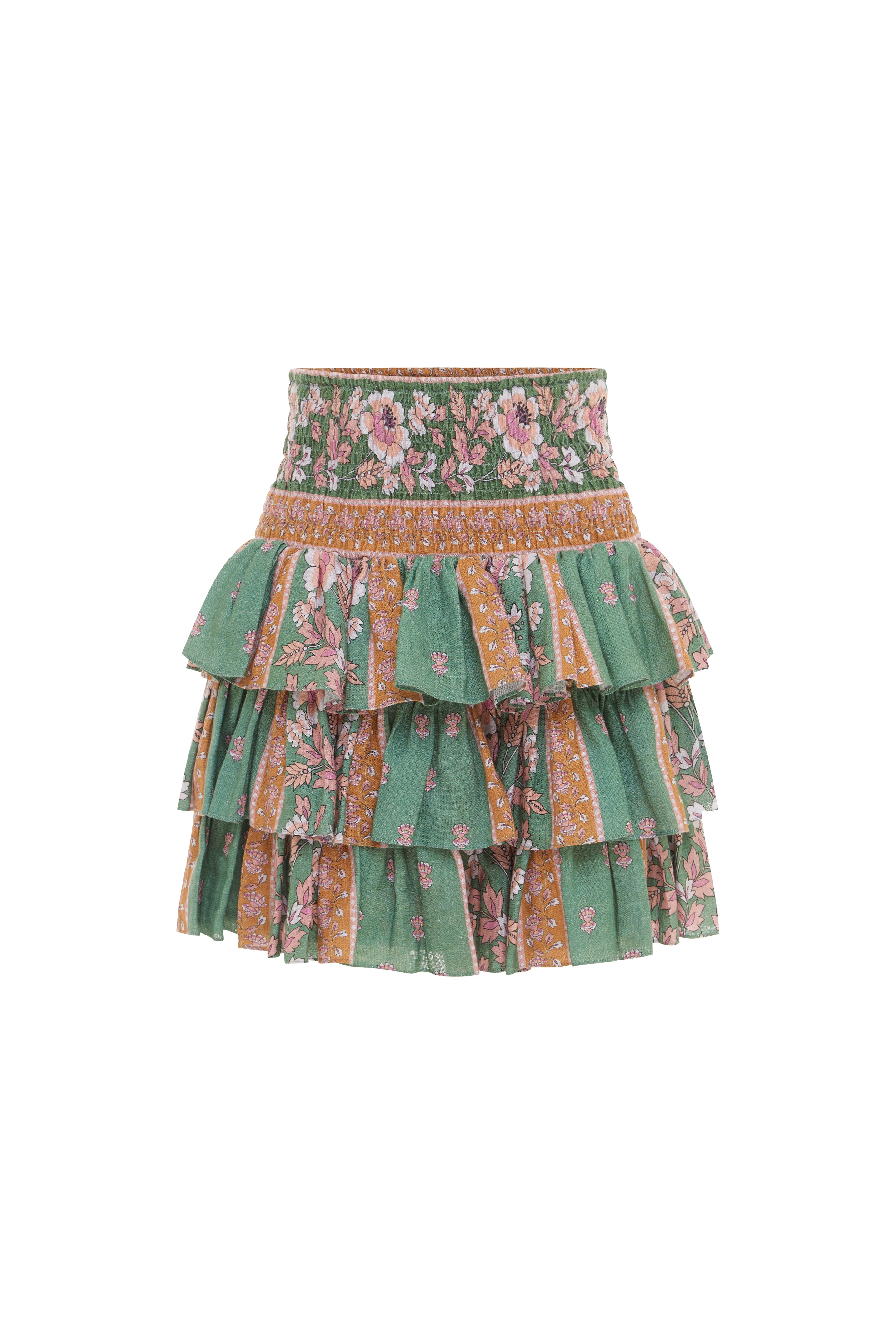 Calypso Rose Ruffle Skirt