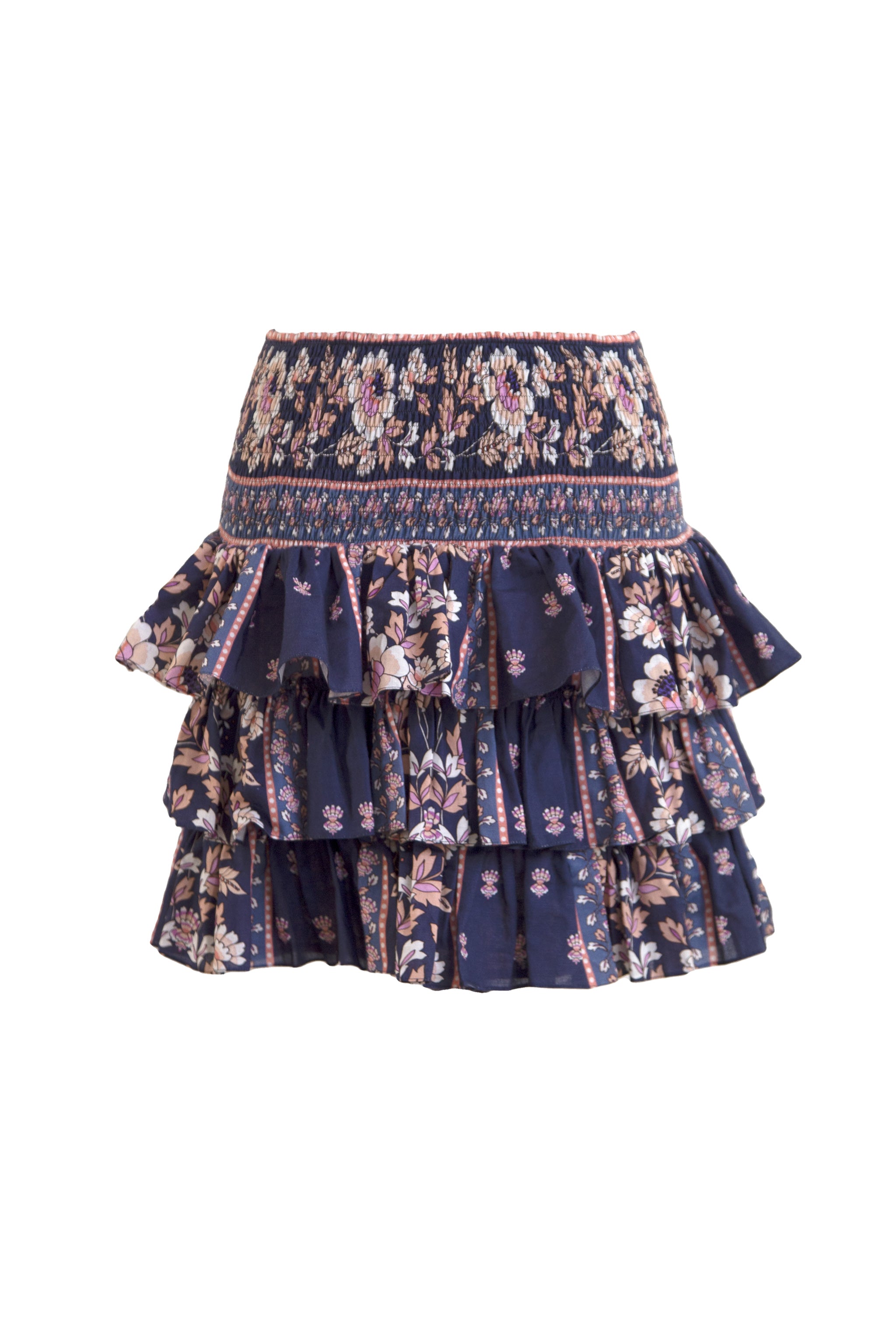 Tallulah Navy Scallop Skirt